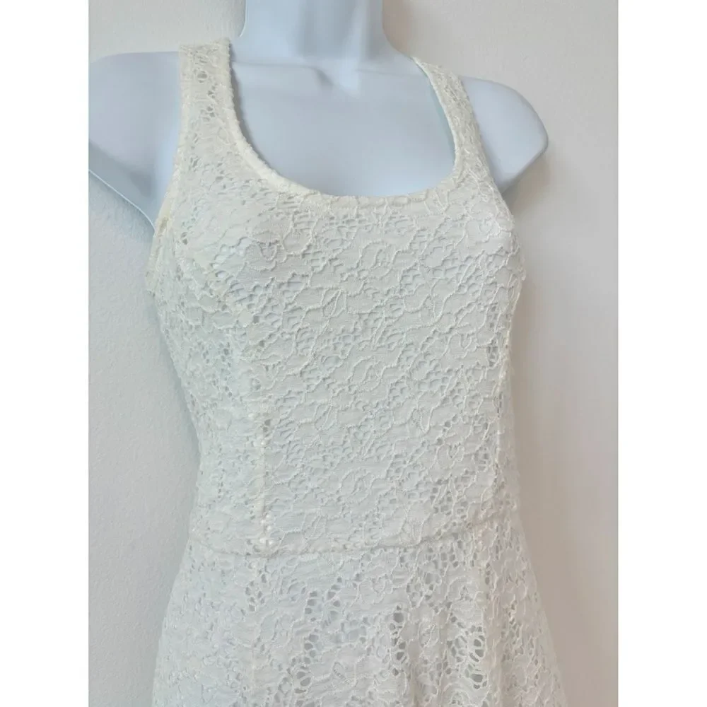 NWT Jessica Simpson Lace Lined Cloud Dancer Dress Womens Size Medium - Picture 5 of 12